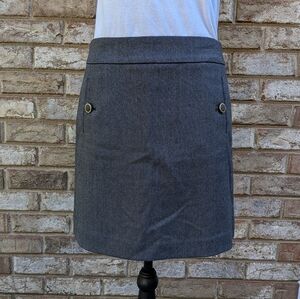 ⭐ Ann Taylor LOFT Gray Wool Mini Skirt size 2